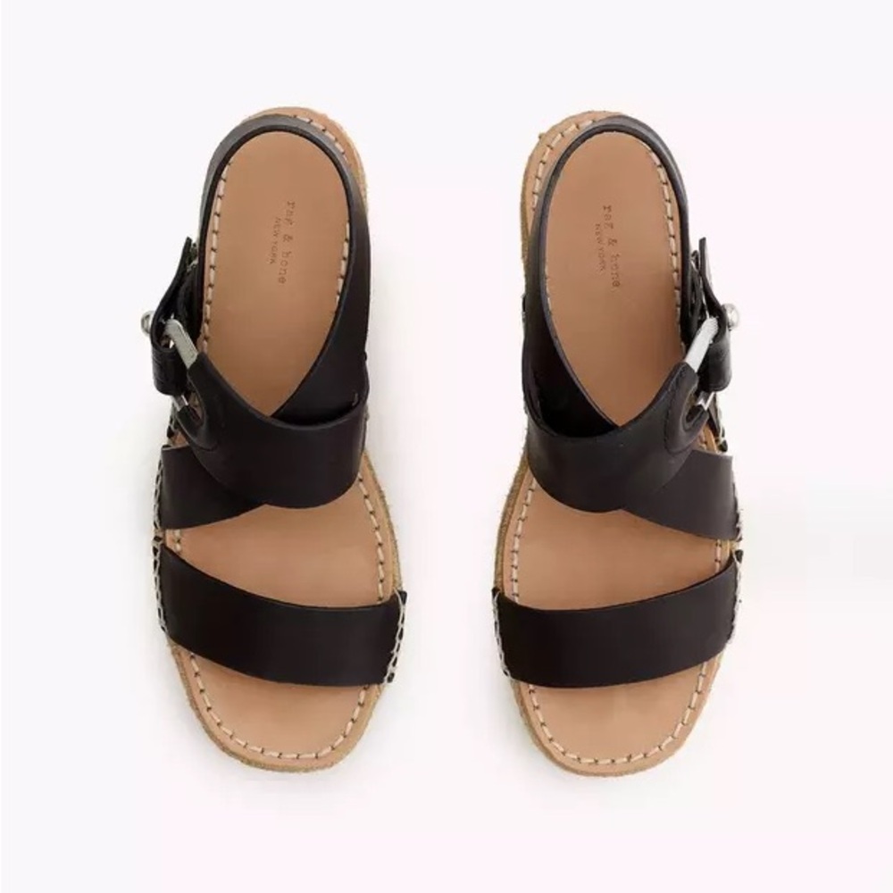 Rag & Bone  Black Leather Sandals size 8.5